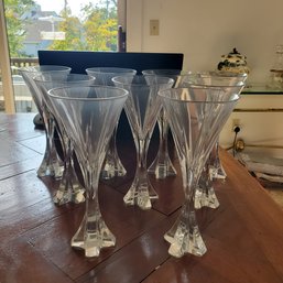 Nine Ovations Crystal Oasis Wine Glasses - Fancy Shapes! Made In Slovenia