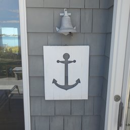 White Painted Wood Nautical Flavor Anchor Hanging Wall  Art. 212/WAD