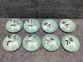 Set Of 8 Pier One Holiday Plates 2 Each 4 Designs