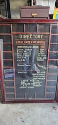 Incredible Antique Menu/advertising Board Glass Case