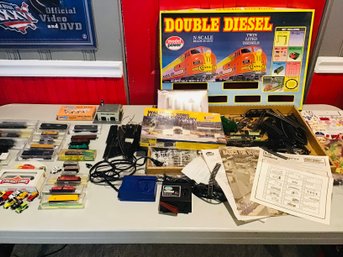 Vintage DOUBLE DIESEL N Scale Train Set And More!