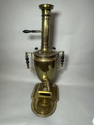 A LARGE SAMOVAR W/ TRAY