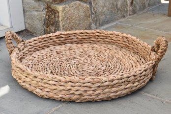 Large Handwoven Tray With Handles