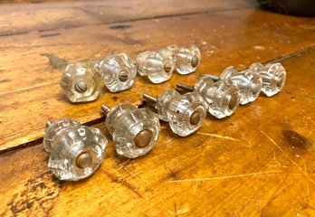 Collection Of 10 Small Glass Drawer Knobs