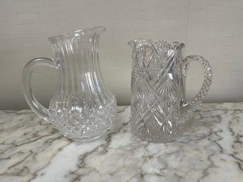 2 Crystal Pitchers