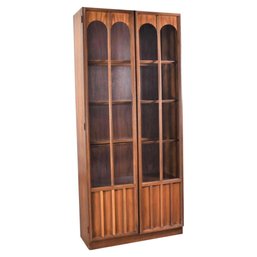 Keller Furniture Mid-Century Modern Lighted Display Cabinet Bookcase Style Of Broyhill