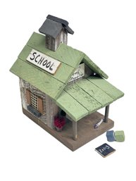 Quirky Hanging Wooden School Themed Bird House
