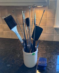 17. Kitchen Utensils And Faberware Holder