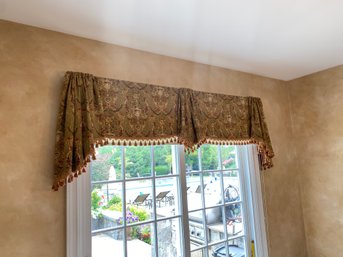 A Custom-Made Valance With Tassel Trim