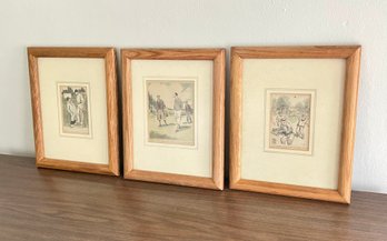 Three Vintage Punch Magazine Humor And Satire Published Golf Prints