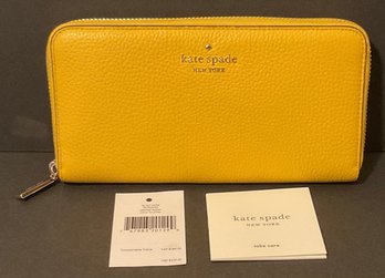 Kate Spade Brand New $229, Pebbled Leather Sunflower Wallet