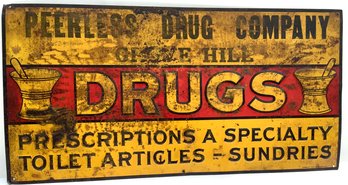 181. Vintage Peerless Drug Company Store Sign