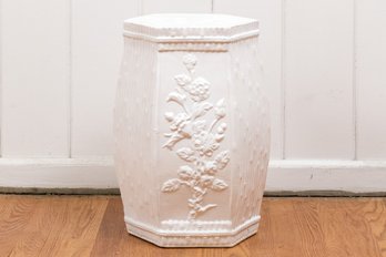 Chinese White Glazed Garden Seat