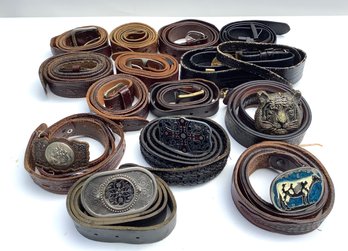 182. Vintage Belts & Western And Various Style  Buckles (14)