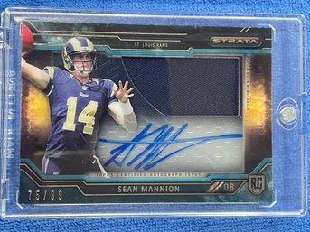 2015 Topps Strata Sean Mannion Rookie Patch Auto Card #CCAP-SM Numbered 75/99