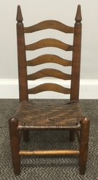 Vintage Mahogany Ladder-back Doll Chair