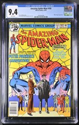 Marvel Comics AMAZING SPIDER-MAN #185 CGC 9.4, 1978, PETER PARKER'S GRADUATION