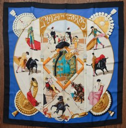 Hermes Plaza De Toros Silk Scarf