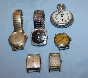 Six Vintage Mens Watches