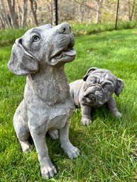 Best Dogs In Show, Cement Lawn Ornaments, One Wants More Attention!