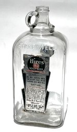 18. Rare 1930s Antique Hires Root Beer Syrup Bottle