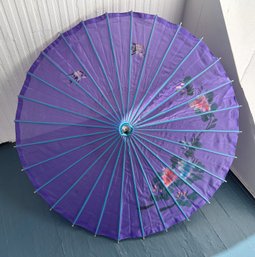 Colorful Collection Of (7) Umbrellas Including Madri Gras And Hand Painted Paper Asian