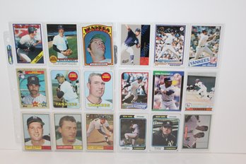 18 Card Yankee Group Mostly Vintage 1961, 1969, 1970s, 1980s & More