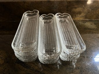 (10) Corn On The Cob Glass Dishes