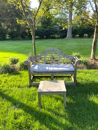 Petite Teak Garden Bench & Table  (1 Of 2)