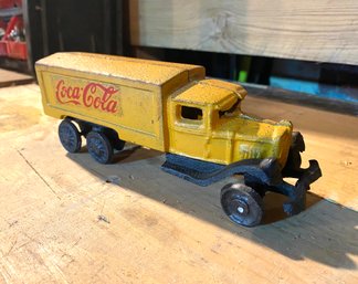 Rare Yellow Cast Iron COCA COLA Truck