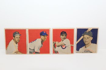 1949 Bowman 4 Card Group 1 - #2, #6, #7, #8