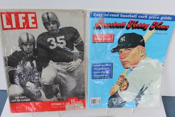 2-1946 Vintage Life Magazines With 1991 Mantle Cover Baseball Hobby News