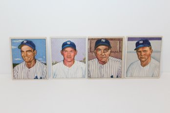 1950 Bowman NY Yankees - Stengel - Allie Reynolds - Cliff Mapes - Fred Sanford