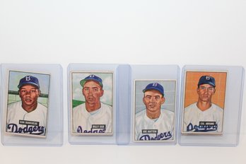 1951 Bowman Brooklyn Dodgers - Dan Bankhead-billy Cox-joe Hatten-cal Abrams