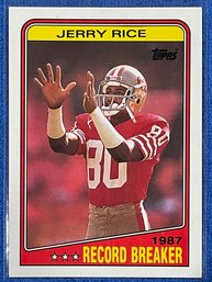 1988 Topps Jerry Rice 1987 Record Breaker Card #6