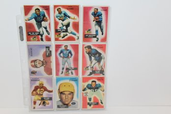 9 Bowman Football From 1955 - Steelers- Redskins - Colts - Lions