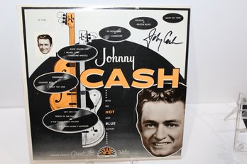 1957 Johnny Cash With His Hot And Blue Guitar - Sun Records- Signed By Johnny Cash