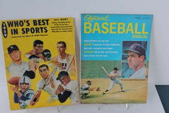 1959 Whos Best In Sports - Mantle, Mays, Jim Brown, Wilt, Many More & 1962 Baseball Annual