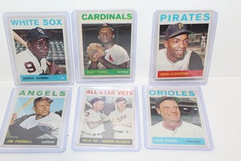 1964 Topps Very Collectible # Minnie Mimoso (high Number) & Curt Flood & All-Star Vets #81! (6)