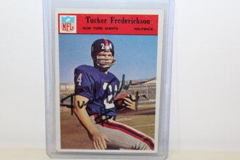 1966 NY Giants Tucker Fredickson Signed Card.