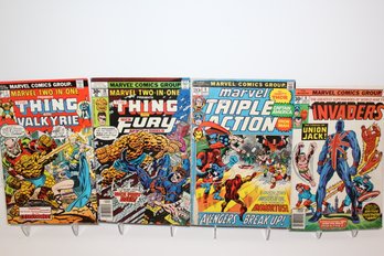 1970s Marvel Comics - 1975  Marvel Two In One #7 - 1977 #26 - Invaders #8 - Triple Action #5
