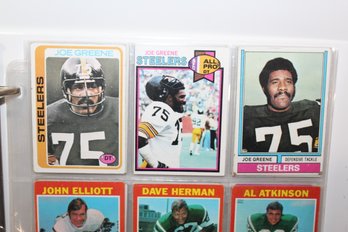 Vintage Topps Football Binder - 1970s & 1980s - Bears - Browns - Raiders - Jets & More - Joe Greene (125)