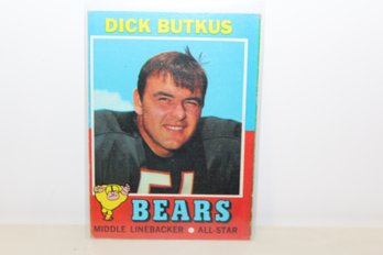 1971 Topps Chicago Bear's HOF  Dick Butkus