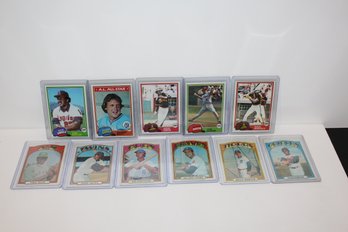 1972 Topps Baseball Cards - 1981 Topps Baseball Stars & HOFers (12)