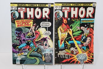 1974-1975 Marvel - The Mighty Thor - #230 & #232 - 25 Cent Covers
