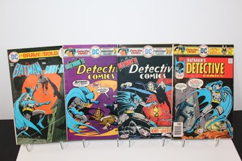 1975 Brave And The Bold Batman & Man- Bat - 1976 Batmans Detective #454, #455, #459