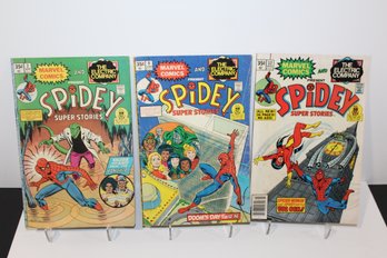 1975, 1977 Marvel Spidey Super Stories Sponsored With The Electric Company - Easy To Read #7, #9, #32