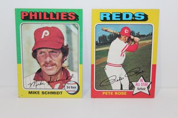 1975 Topps Baseball - Pete Rose & Mike Schmidt