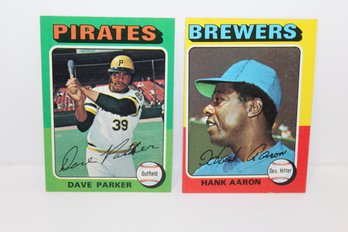 1975 Topps Baseball - Hank Aaron & Dave Parker