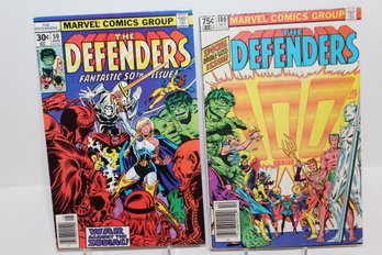 1977 The Defenders #50 & 1981 Defenders #100 Double Size Issue